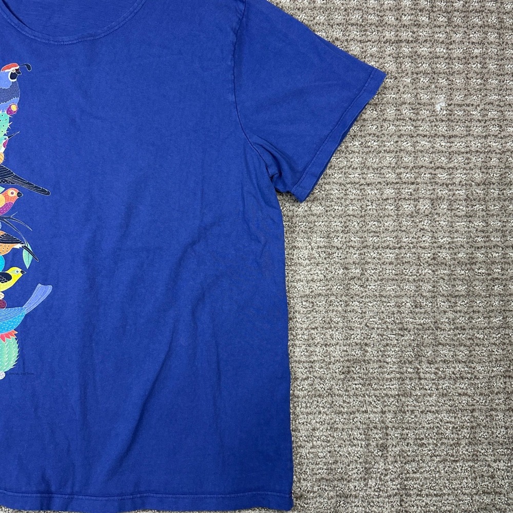 Sabaku Artwear Womens Blue Desert Bird Totem Graphic T-Shirt Medium Made in USA - Picture 9 of 9